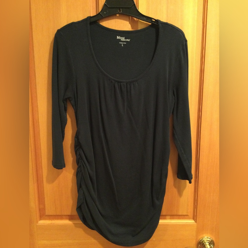 Mimi maternity black long sleeve top size L
